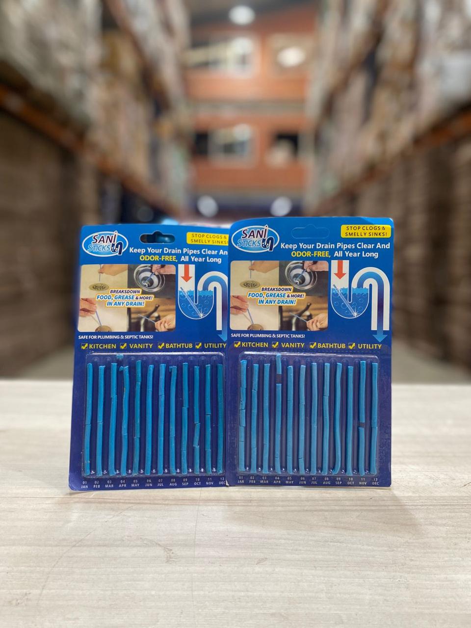 Oferta 2x1 SANI STICKS – Limpiador de Desagües, Elimina Malos Olores y Atascos (24 Barras Ecológicas)