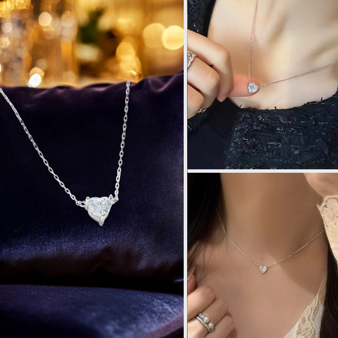 Collar Corazón de Cristales finos™ –🎁Detalle que Enamora