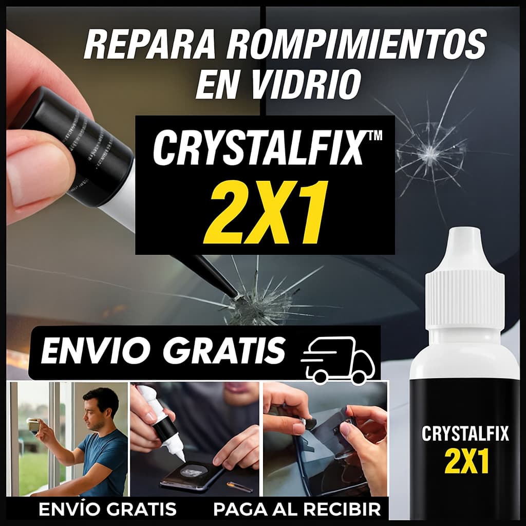 CrystalFix™ 2x1 – Repara grietas de tu parabrisas en minutos y evita costosos reemplazos 🚗✨