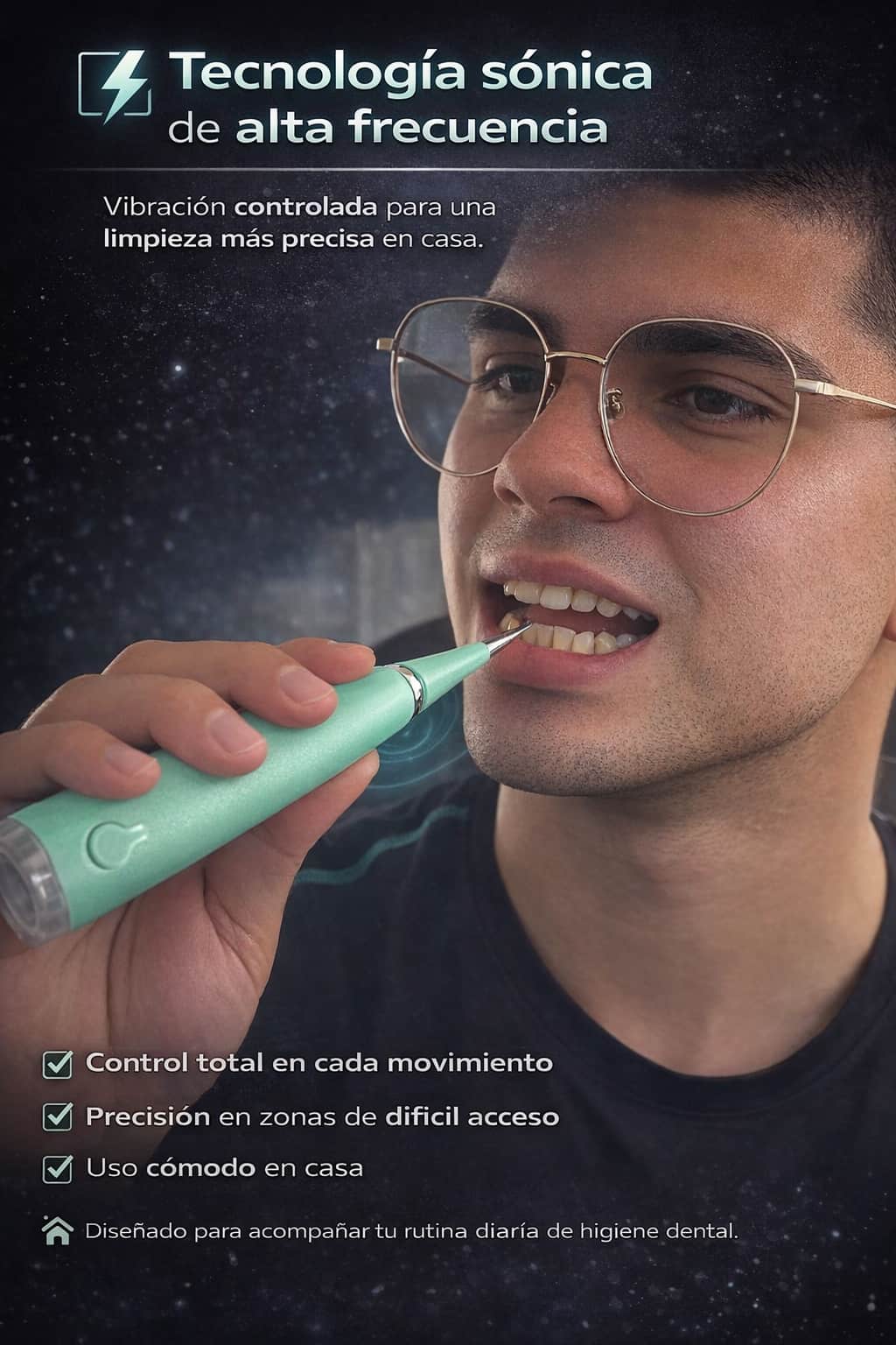 DentaPulse Pro 3X – Kit Sónico de Higiene Dental 3 en 1