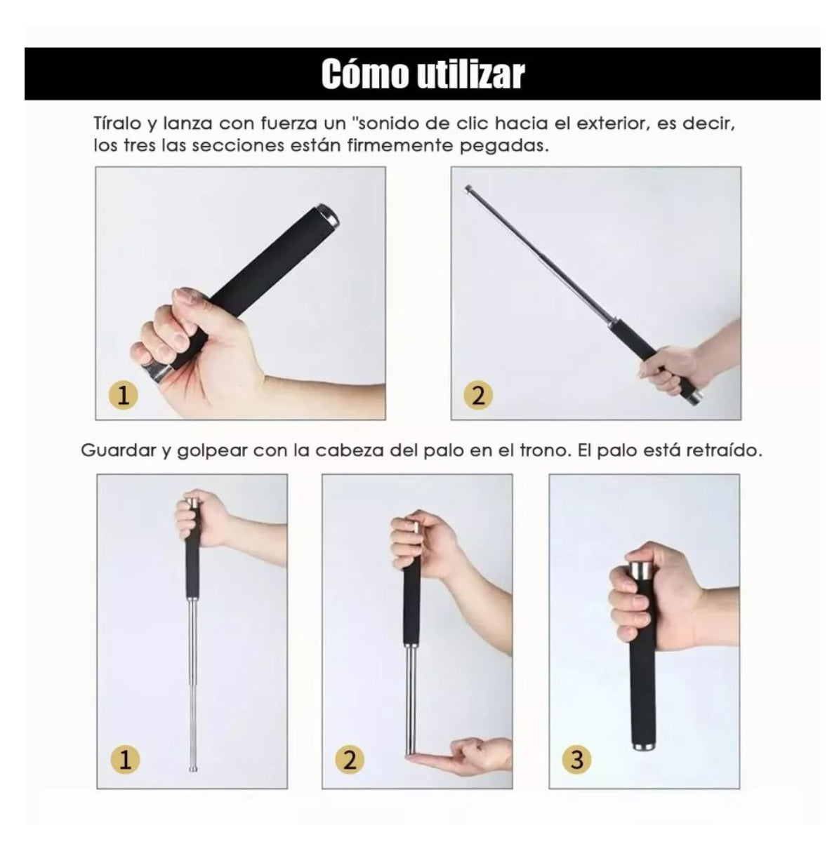 Herramienta retráctil multipropósito en acero inoxidable