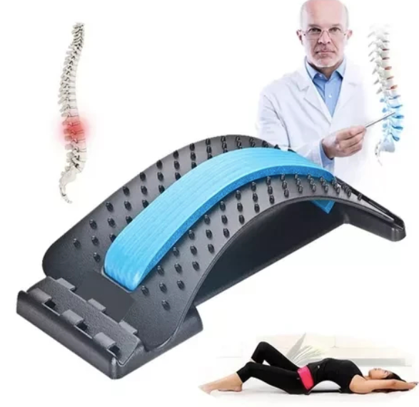 Estirador masajeador Lumbar con acupresión y terapia magnética- Oferta Limitada