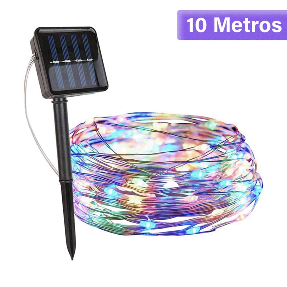 2X1 Luces solares navideñas💡 Ahorra energia y disfruta las mejores luces navideñas con panel solar, 10 metros + 10 metras de regalo adicional🎁