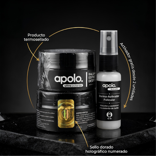 Bálsamo Apolo Estimulante de Barba + Spray Activador