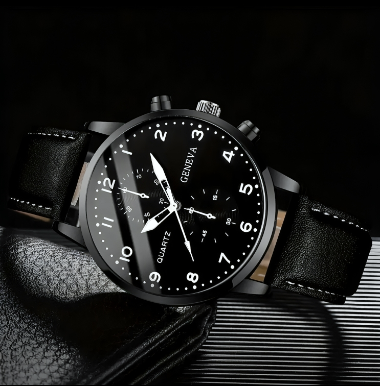 Reloj de lujo Italiano Geneva | Correa en Cuero✨