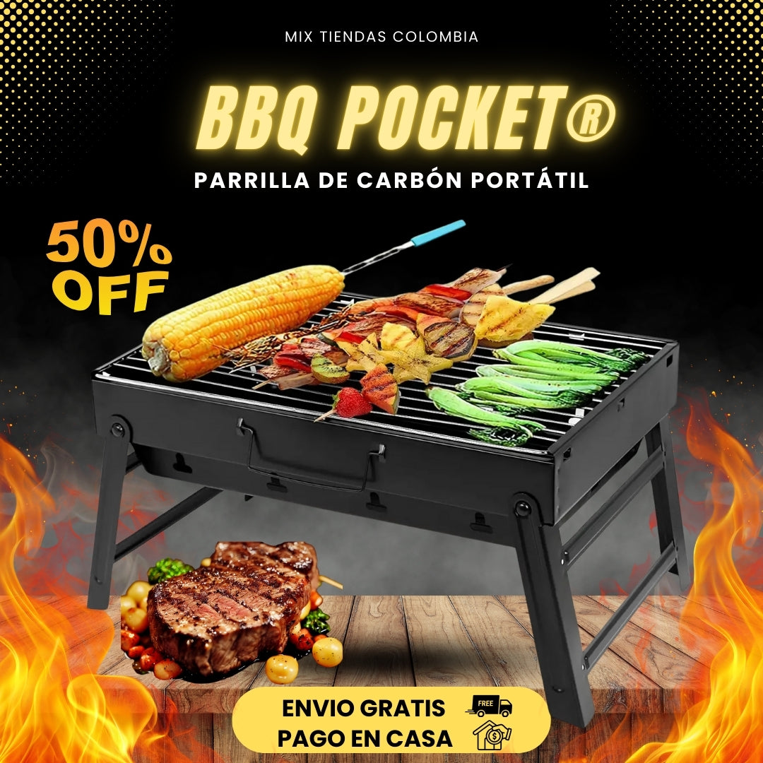 BBQ Pocket® - Asador Parrilla de Carbón Portátil🥩🔥