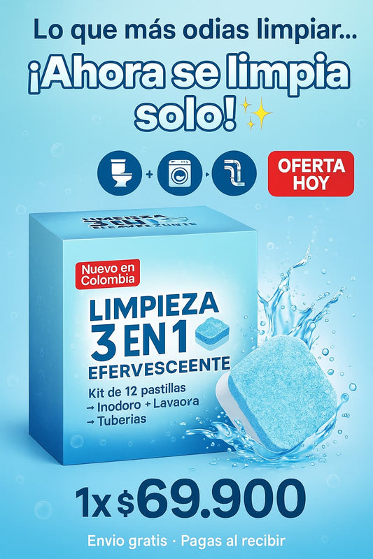 Caja x 12 Pastillas efervescentes de limpieza profunda
