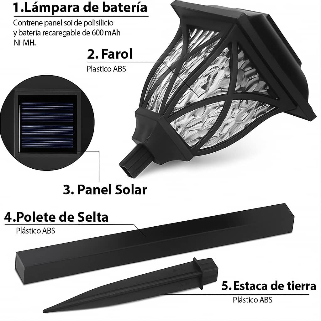 Lampara Luz solar SolarMax para Jardin - Oferta 2 x1