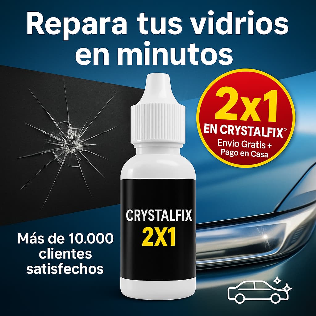 CrystalFix™ 2x1 – Repara grietas de tu parabrisas en minutos y evita costosos reemplazos 🚗✨