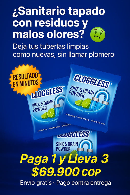 Cloggles™ limpiador Destapador tuberia desagues  - Oferta espacial paga 1 lleva 3