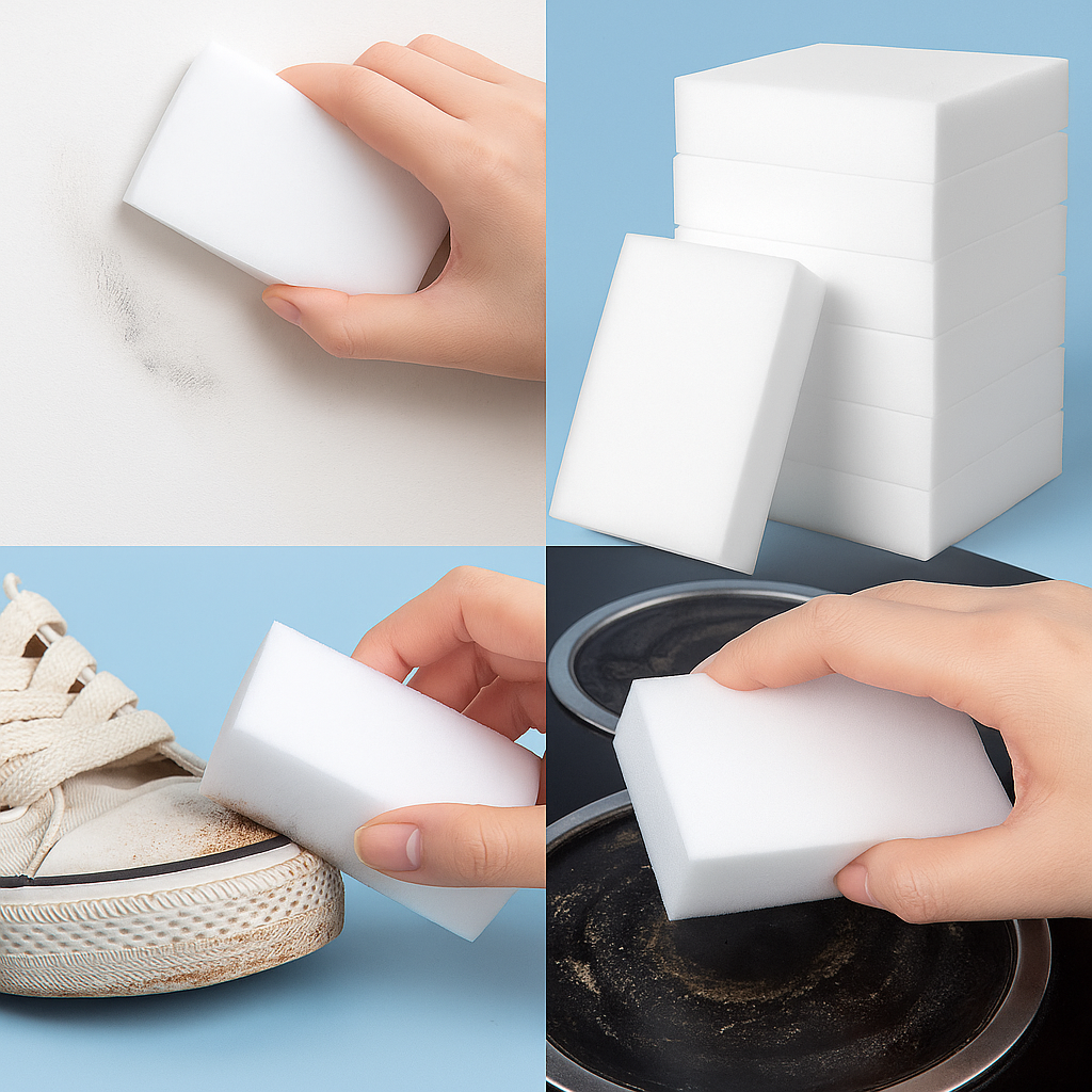 🧼 Pack de 12 Esponjas Mágicas de Melamina - ¡Limpieza sin esfuerzo! ✨