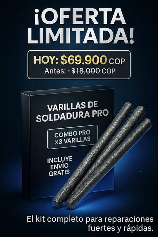 Combo x8  varillas de soldadura pro, solda facil sin maquina y en segundos