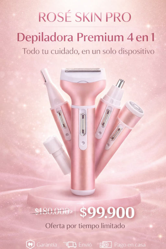 ROSÉ SKIN PRO – Depiladora Premium 4 en 1