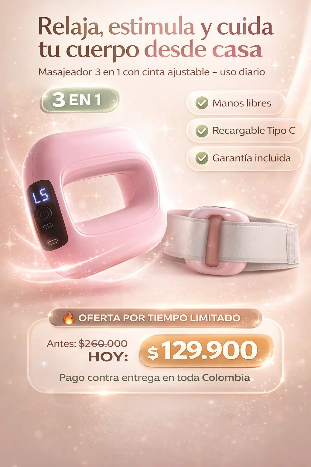 IONIC-BELT™ MASAJEADOR PRO + CINTA AJUSTABLE 3 EN 1🎁