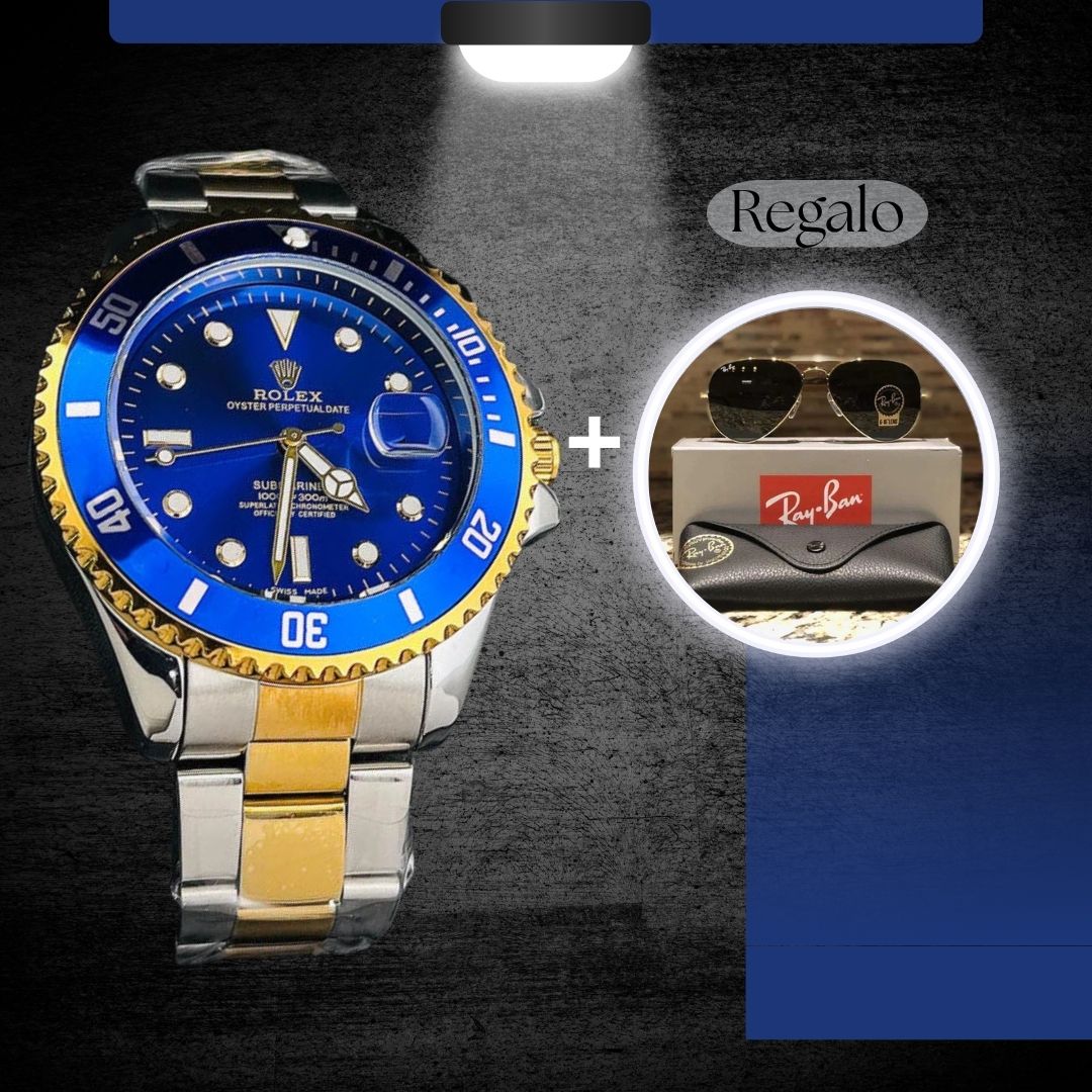 Reloj Rolex Submariner y de regalo🎁 Gafas Ray-Ban de lujo