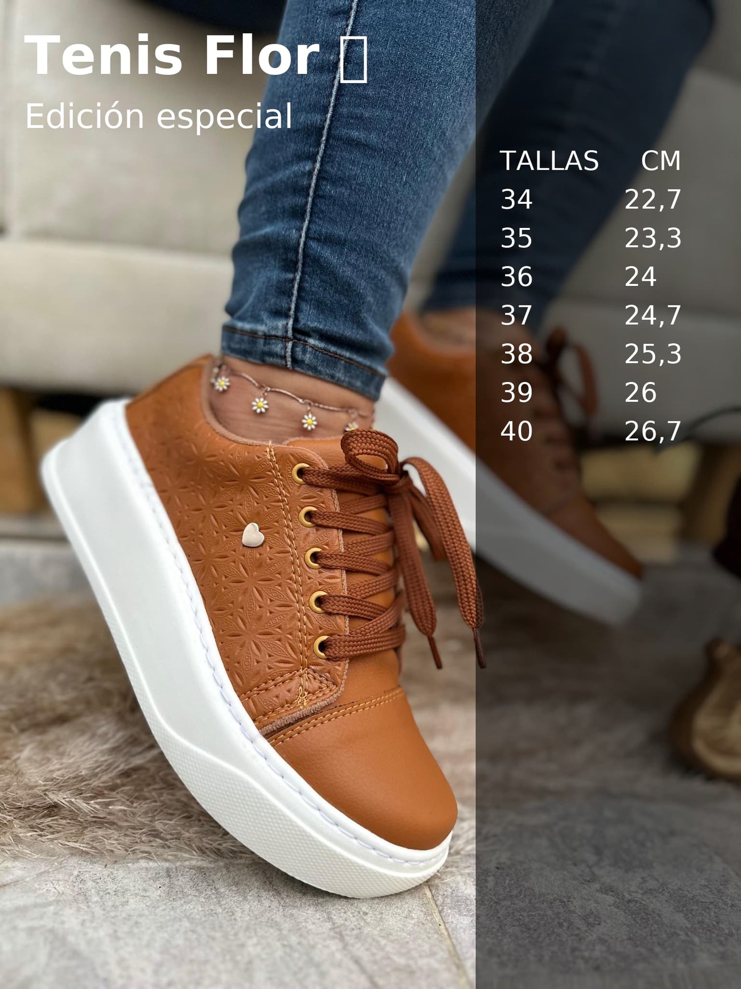 Nuevos Tenis Flor 🌸– Ligeros, Cómodos y Modernos